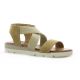 Pao Nu pieds cuir velours taupe