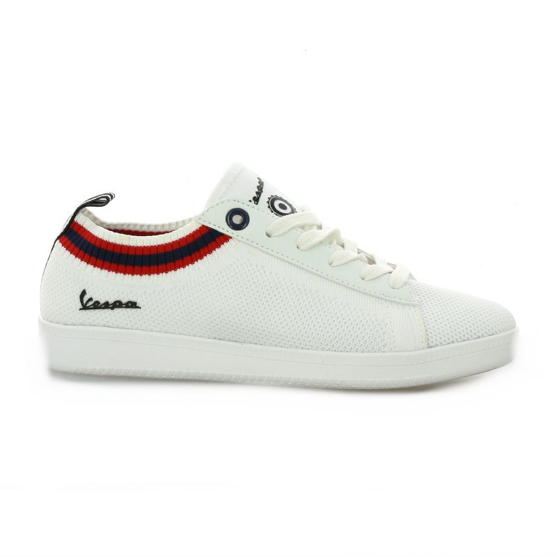 Vespa chaussures baskets toile blanc Pop