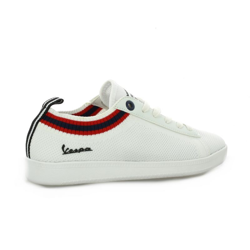 Vespa chaussures baskets toile blanc Pop