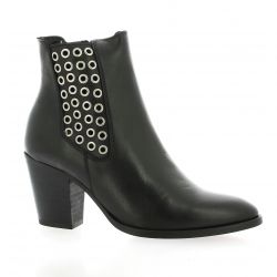Reqins Boots cuir noir