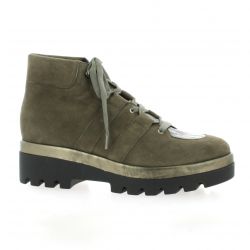 Benoite c Boots cuir velours taupe