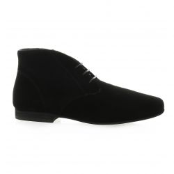 Reqins Boots cuir velours noir