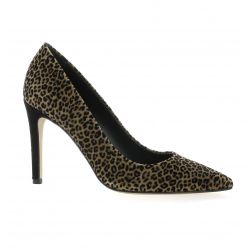 Fremilu Escarpins cuir velours leopard