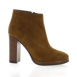 Fremilu Boots cuir velours cognac