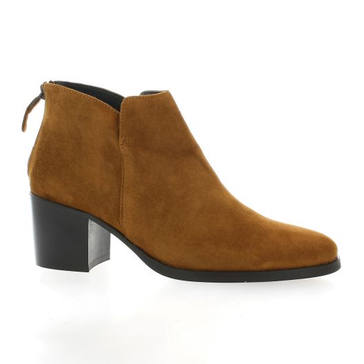 Vidi studio Boots cuir velours cognac