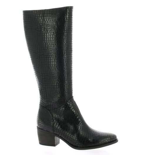 Minka design Bottes cuir python noir