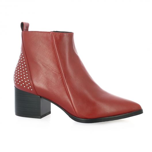 Adele dezotti Boots cuir rouge