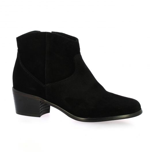 Elizabeth stuart Boots cuir velours noir