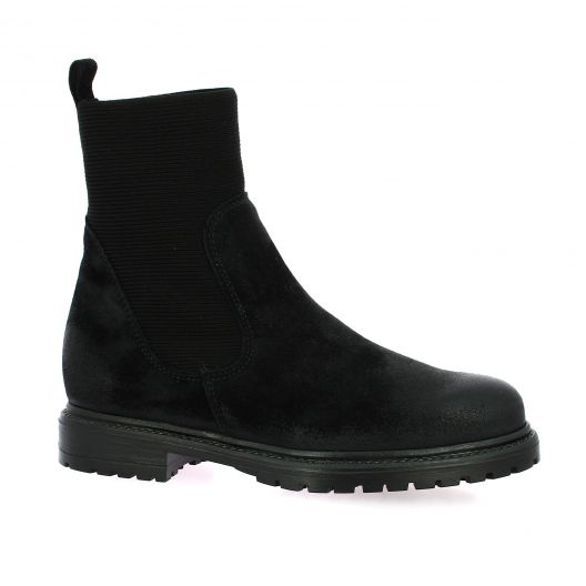 Reqins Boots cuir velours noir