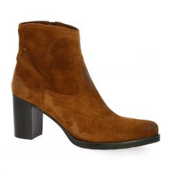 Spazio 08 Boots cuir velours cognac