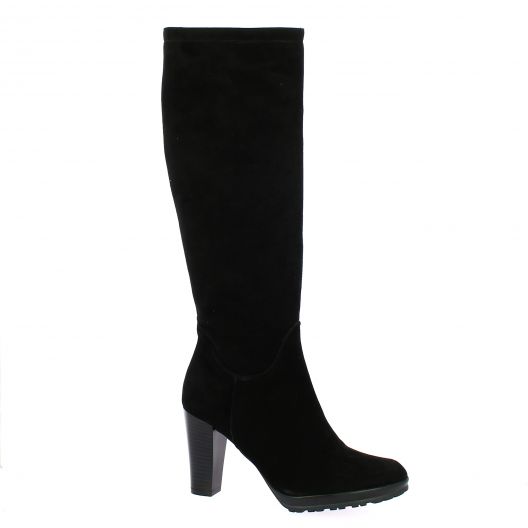 Elizabeth stuart Bottes cuir velours noir