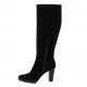 Elizabeth stuart Bottes cuir velours noir