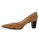 Brenda zaro Escarpins cuir velours cognac