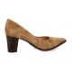 Brenda zaro Escarpins cuir velours cognac