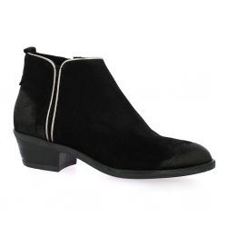 Pao Boots cuir velours noir