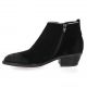 Pao Boots cuir velours noir