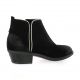 Pao Boots cuir velours noir