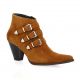 Vidi studio Boots cuir velours cognac