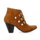 Vidi studio Boots cuir velours cognac