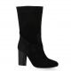 Pao Boots cuir velours noir