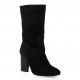 Pao Boots cuir velours noir