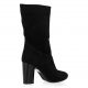 Pao Boots cuir velours noir