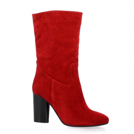 chaussure cuir rouge