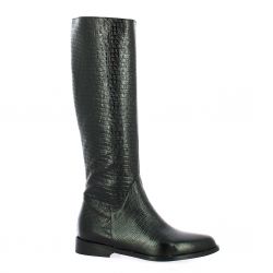 Pao Bottes cuir serpent noir