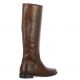 Pao Bottes cuir serpent cognac