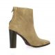 Pao Boots cuir velours taupe