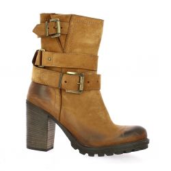 Pao Boots cuir nubuck cognac