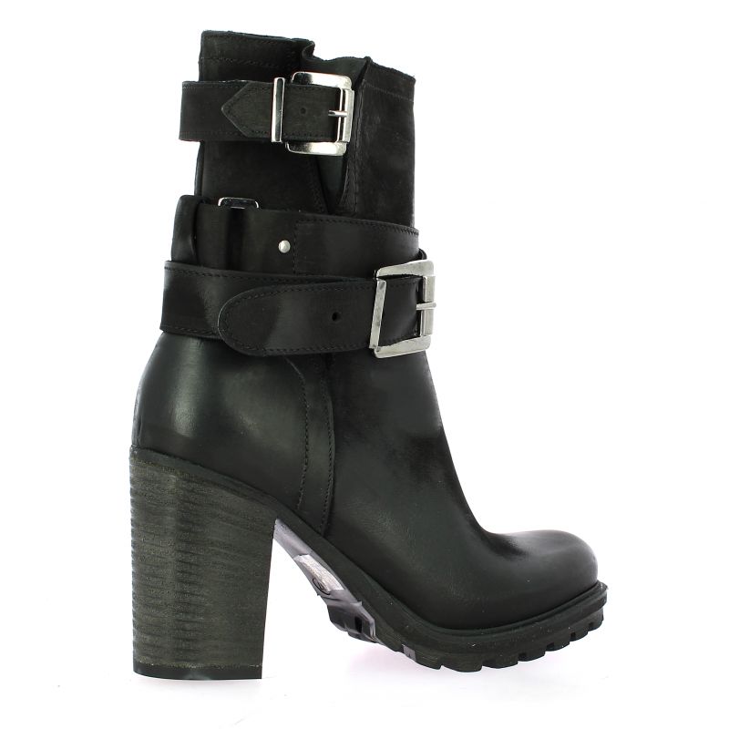 boots nubuck noir femme