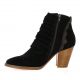 Ambiance Boots cuir velours noir