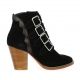 Ambiance Boots cuir velours noir