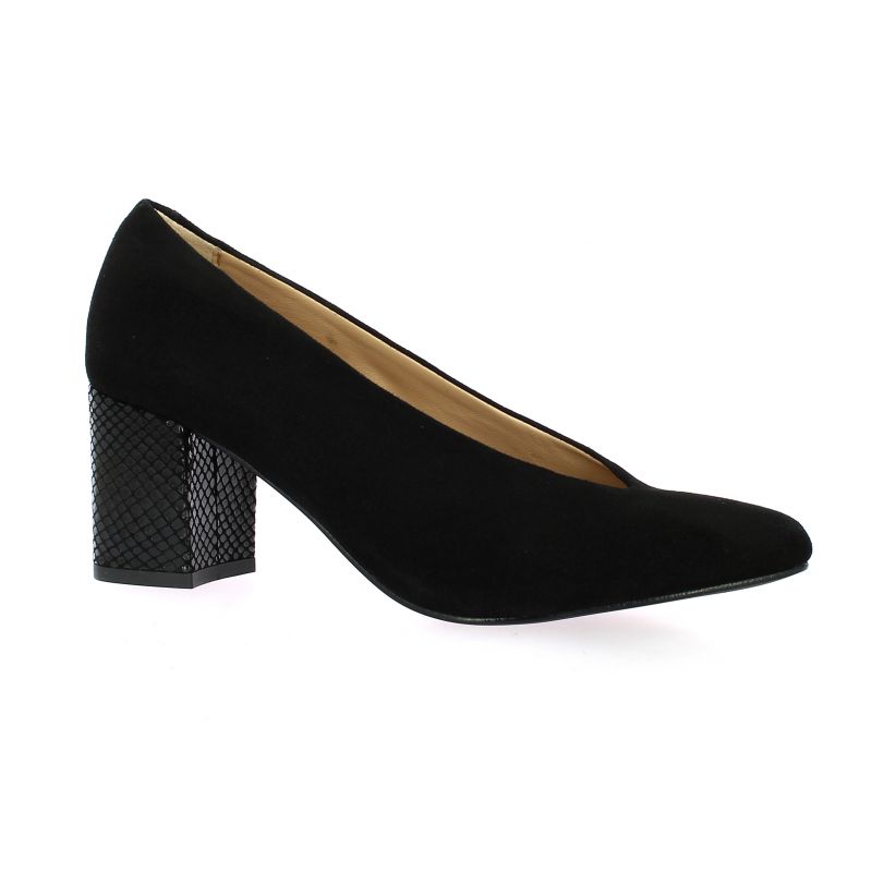 Escarpins So Send cuir velours noir chaussures 6211