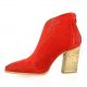 Spazio 08 Boots cuir velours rouge