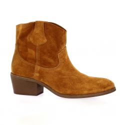 Exit Boots cuir velours cognac