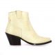 Exit Boots cuir serpent beige
