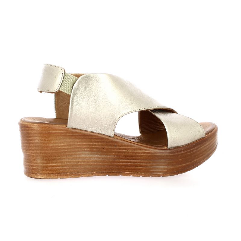 Lune et l'autre chaussures compensées cuir laminé bronze Sheila Lune et l'autre chaussures compensées cuir laminé bronze Sheila