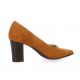 Vidi studio Escarpins cuir velours cognac