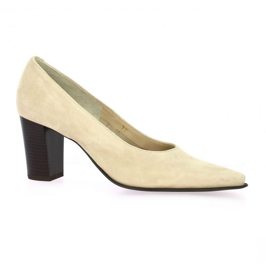 Vidi studio Escarpins cuir velours beige