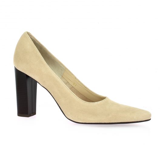 Vidi studio Escarpins cuir velours beige