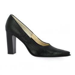 Vidi studio Escarpins cuir python noir