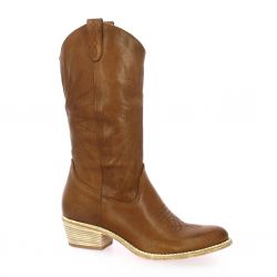 Paoyama Bottes cuir cognac