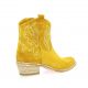 Paoyama Boots cuir velours ocre