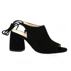 Exit Nu pieds cuir velours noir