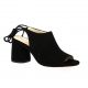 Exit Nu pieds cuir velours noir