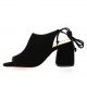 Exit Nu pieds cuir velours noir