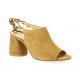 Exit Nu pieds cuir velours camel