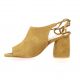 Exit Nu pieds cuir velours camel